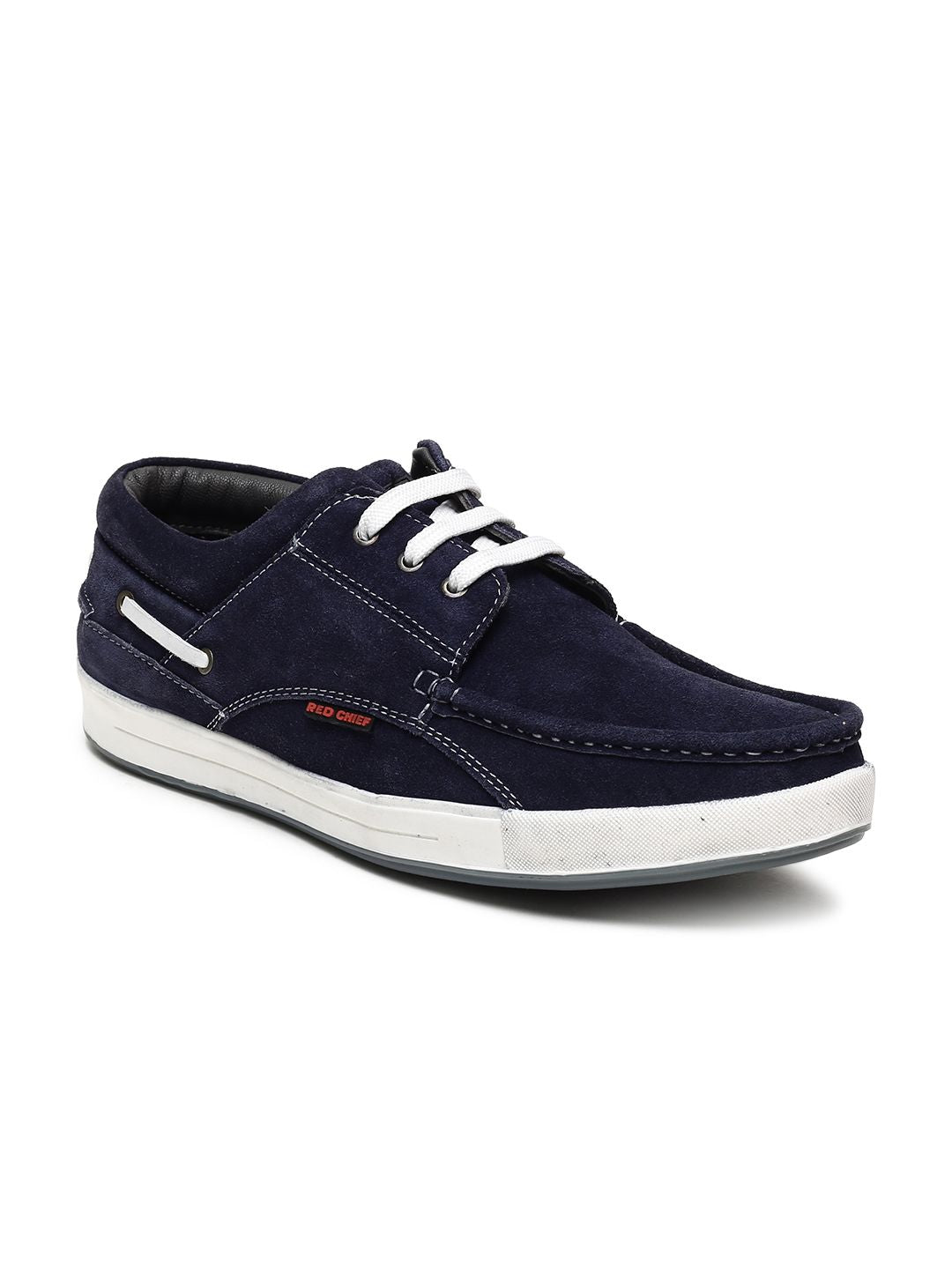 Red Chief Men Navy Blue Boat Shoes