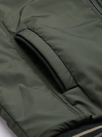 The Indian Garage Co Men Regular Fit Zip-Front Bomber Jacket