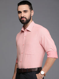 Raymond Pure Cotton Self Design Slim Fit Opaque Formal Shirt