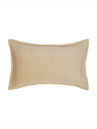 HOSTA HOMES Cream Coloured 2 Pieces Self Design Rectangle Shaped Pillow Covers