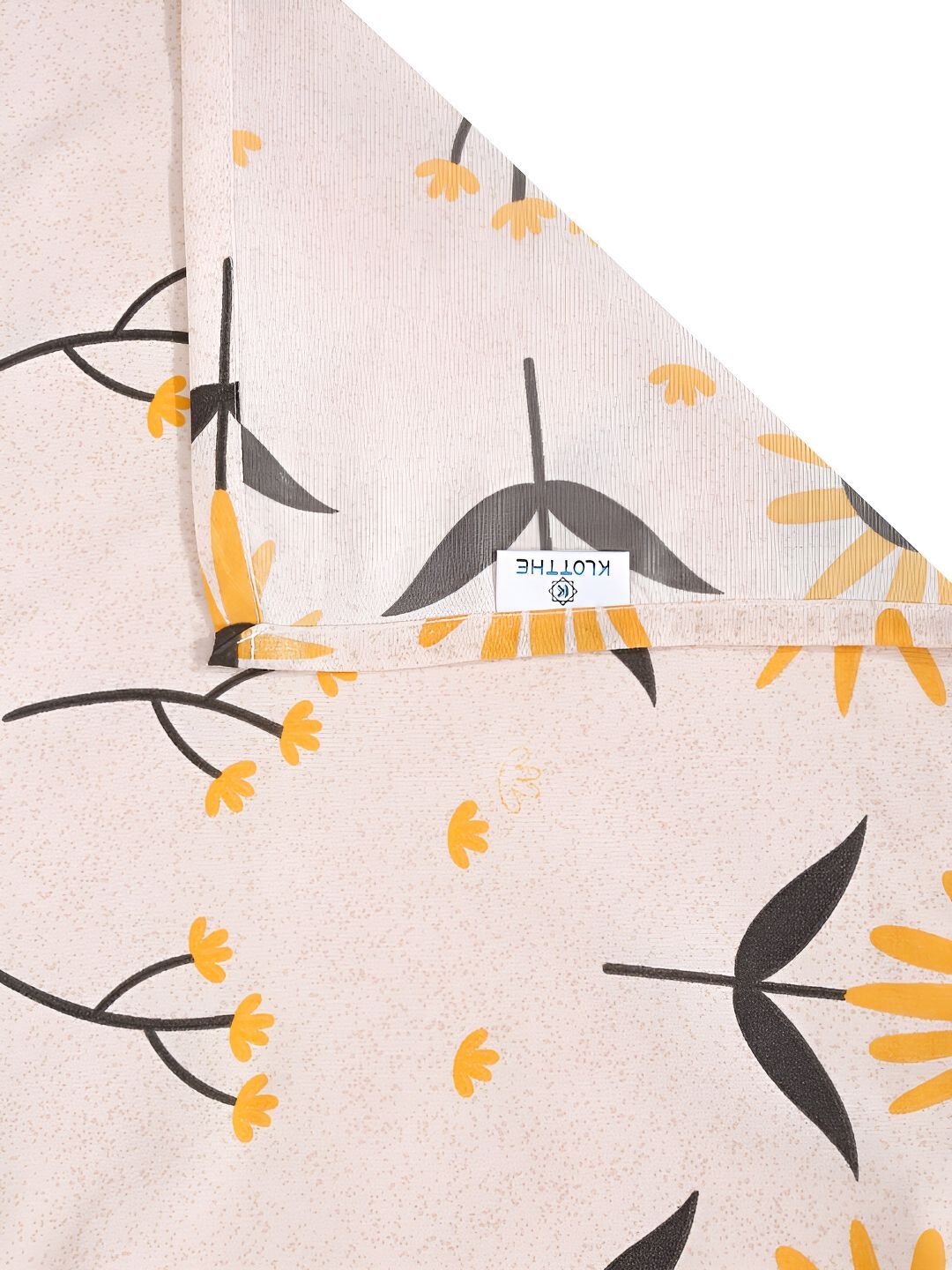 KLOTTHE Peach Floral Cotton 300 TC King Cadar Halus dengan 2 Sarung Bantal-98 x 89 inci