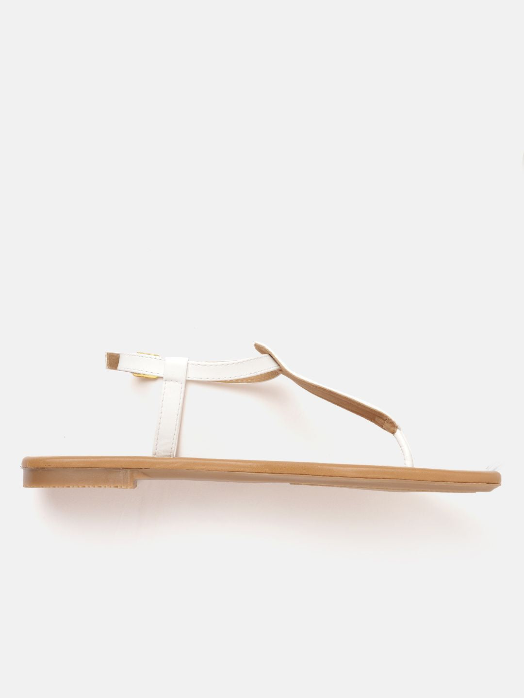 DressBerry Women White T-Strap Flats