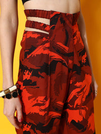 STREET 9 Women Orange Conversational Trousers