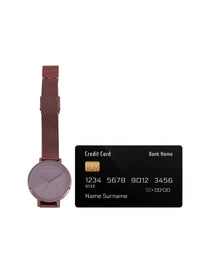 Sambungan Perancis Wanita Magenta & Pink Analogue Watch FCN0008O-R