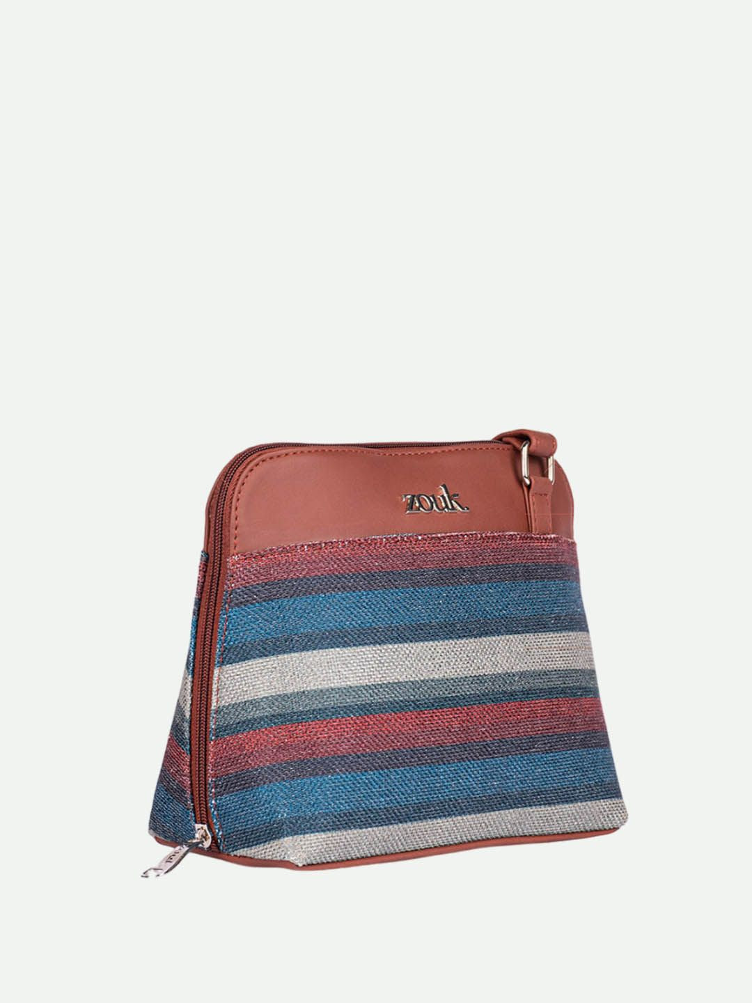 ZOUK Striped Structured Sling Bag