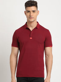 THE BEAR HOUSE Polo Collar Short Sleeves Slim Fit T-shirt