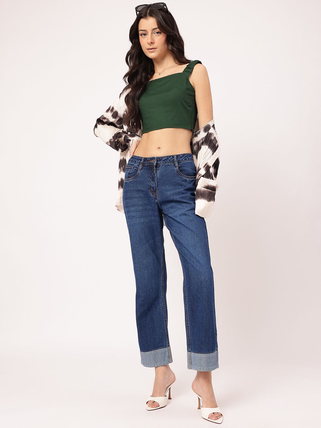 DressBerry Women Effortlessly Cool Whiskers & Chevrons Jeans