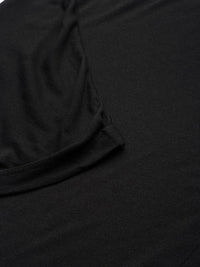 all about you Women Black Solid V-Neck T-shirt