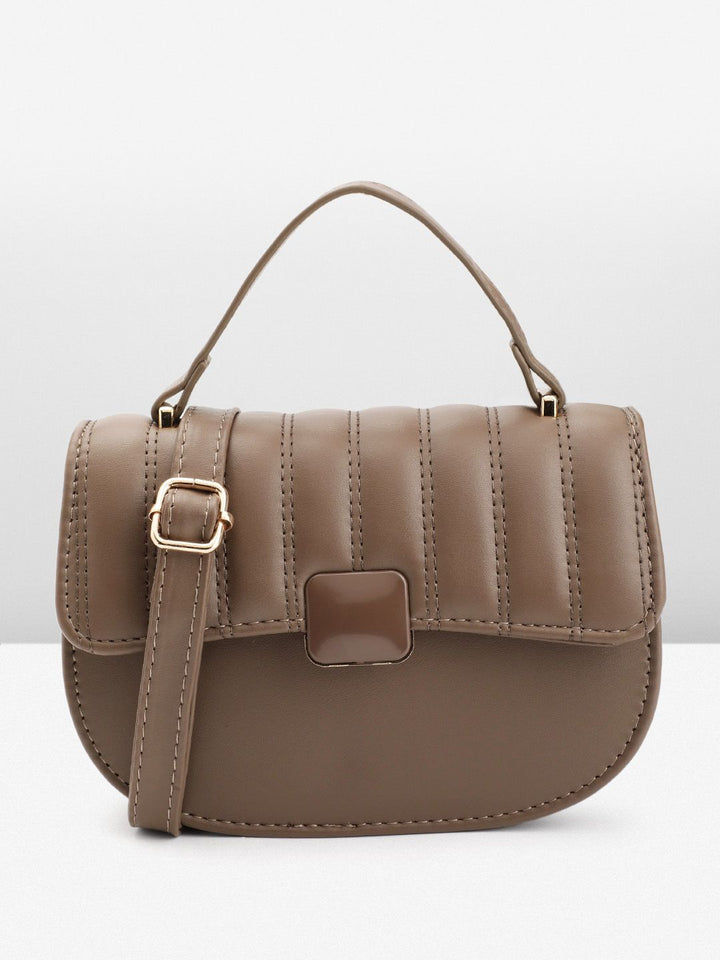 DressBerry Quilted Structured Satchel