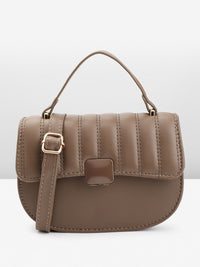DressBerry Quilted Structured Satchel
