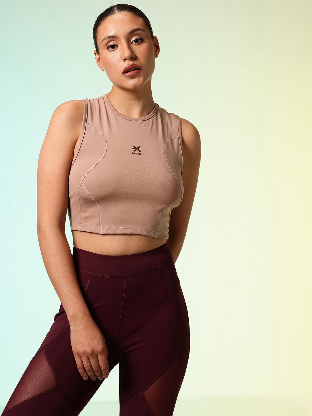 HRX by Hrithik Roshan ACTIVE-GODDESS Racer back Rapid Dry Training Tank Crop Top