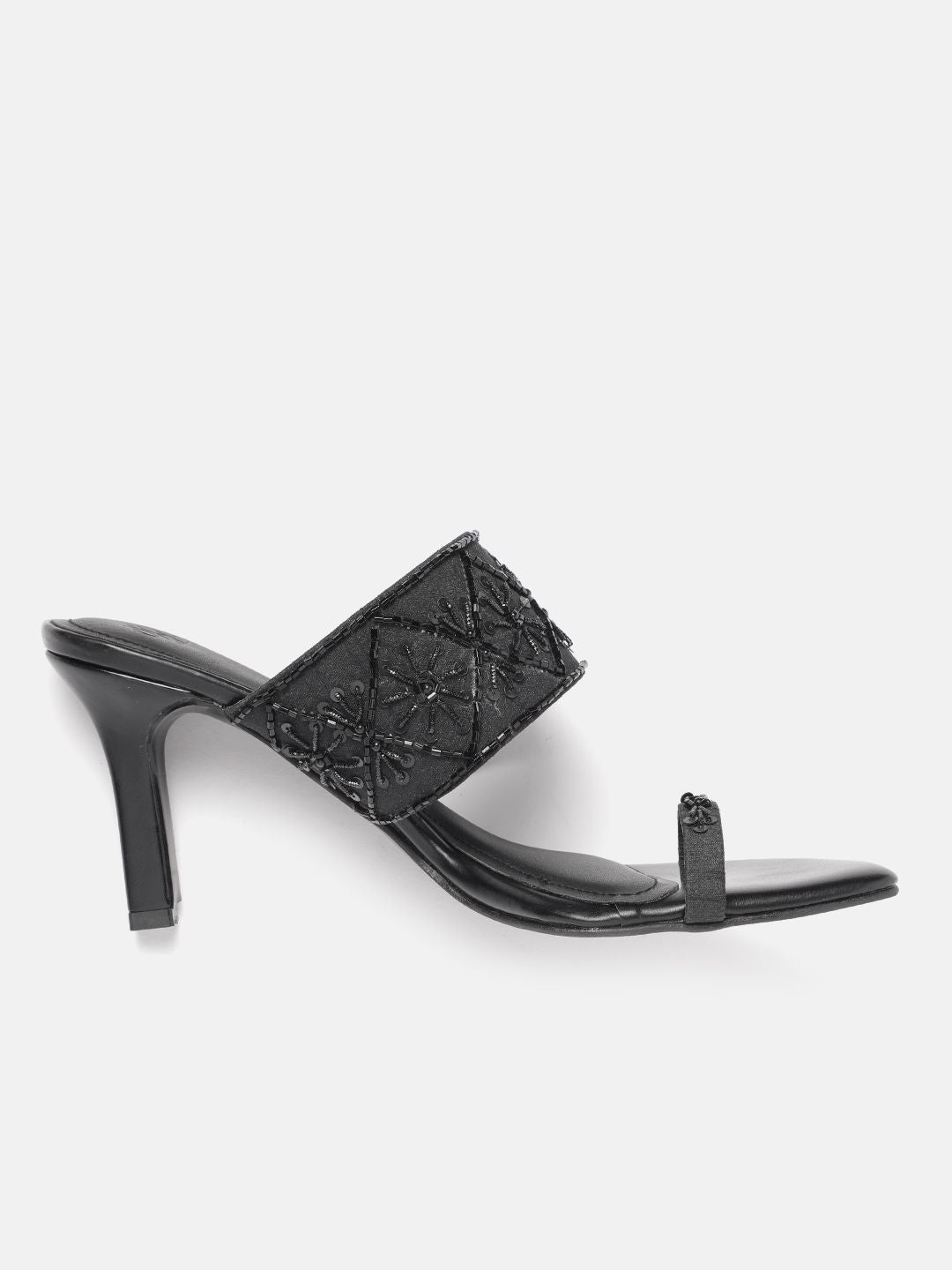 House of Pataudi  Open Toe Embellished Slim Heels