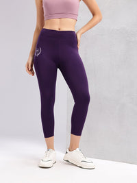 HRX by Hrithik Roshan Women Brand Logo Print Mid-Rise Rapid-Dry Lifestyle Tights