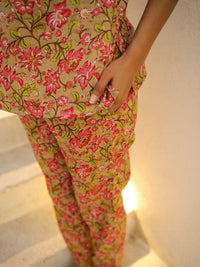 SANSKRUTIHOMES Women Printed Pure Cotton Night suit