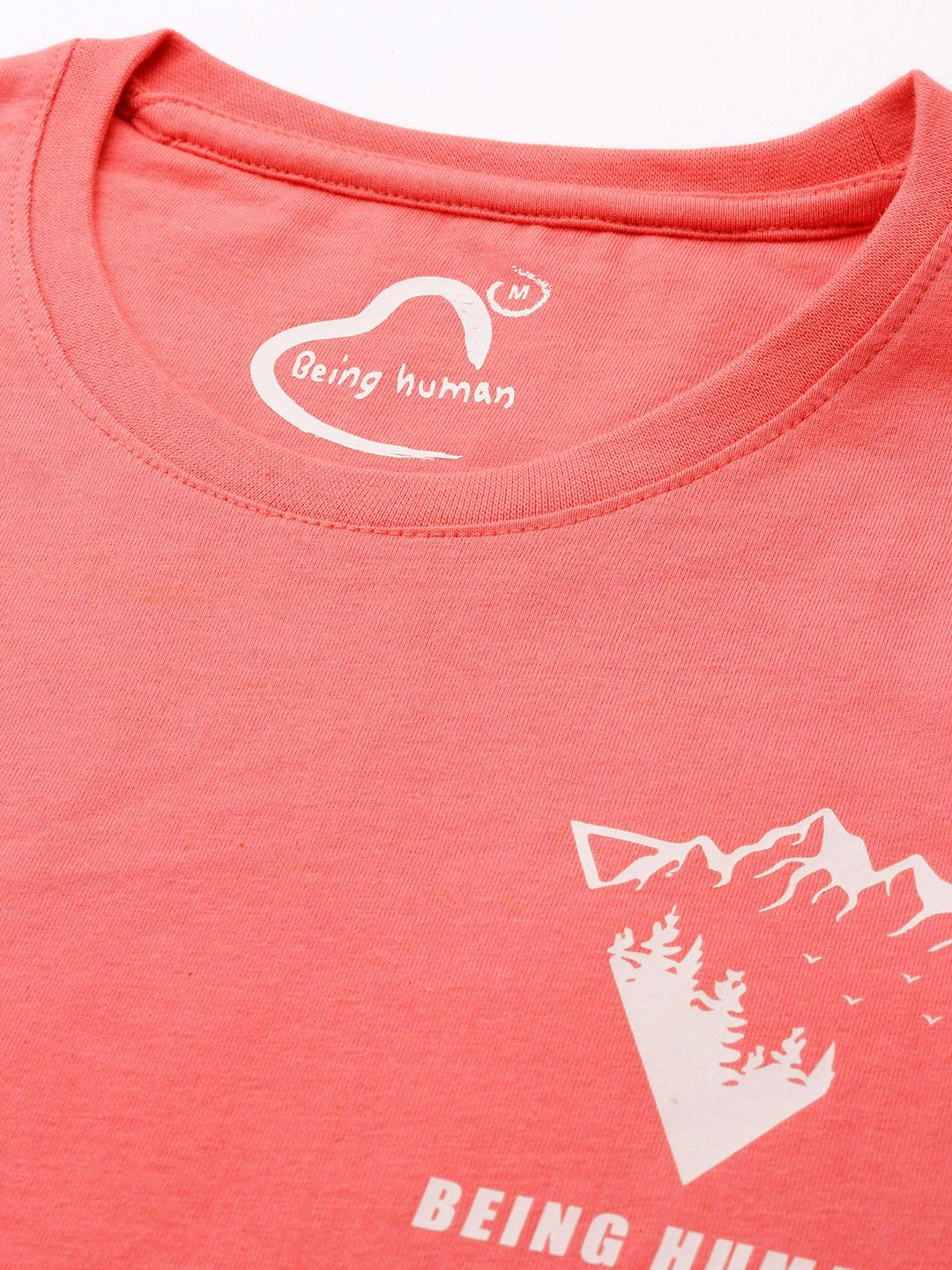 Being Human Pure Cotton T-shirt with Minimal Print