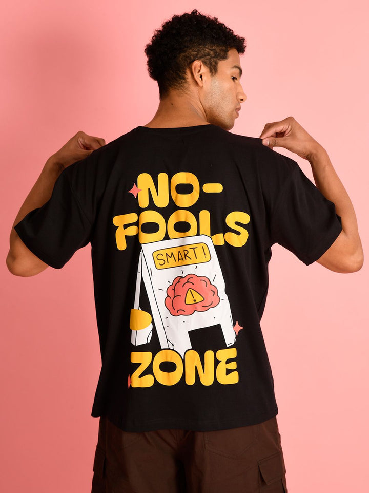 Bene Kleed Men Typography Printed Round Neck Cotton Oversized T-shirt