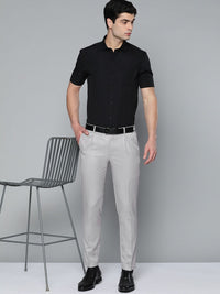 Dennison Men Grey Smart Tapered Fit Easy mencuci seluar berlipat