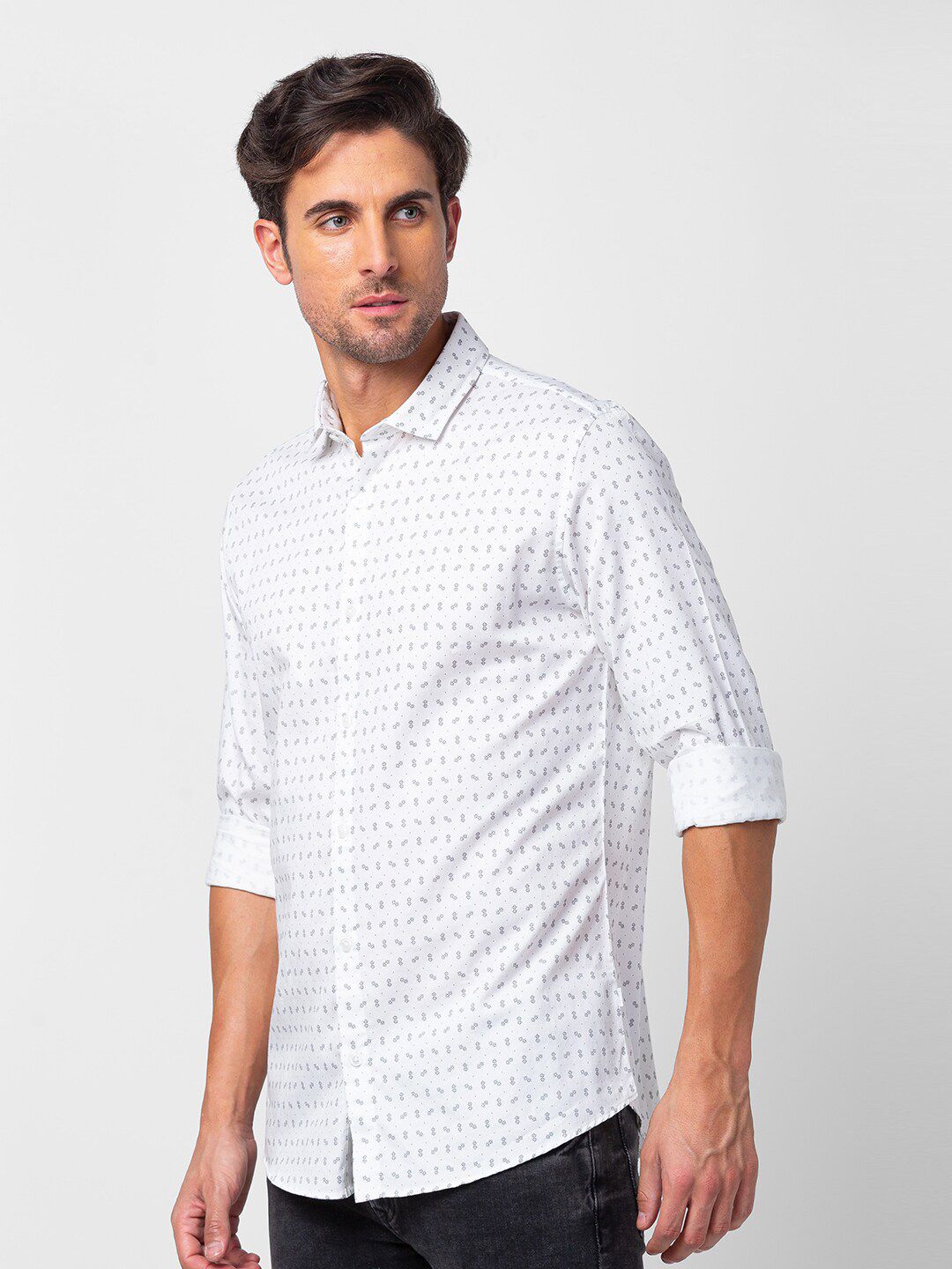 SPYKAR Men Cotton Slim Fit Printed Casual Shirt