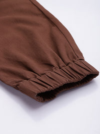 The Indian Garage Co Men Brown Slim Fit Cargos Trousers