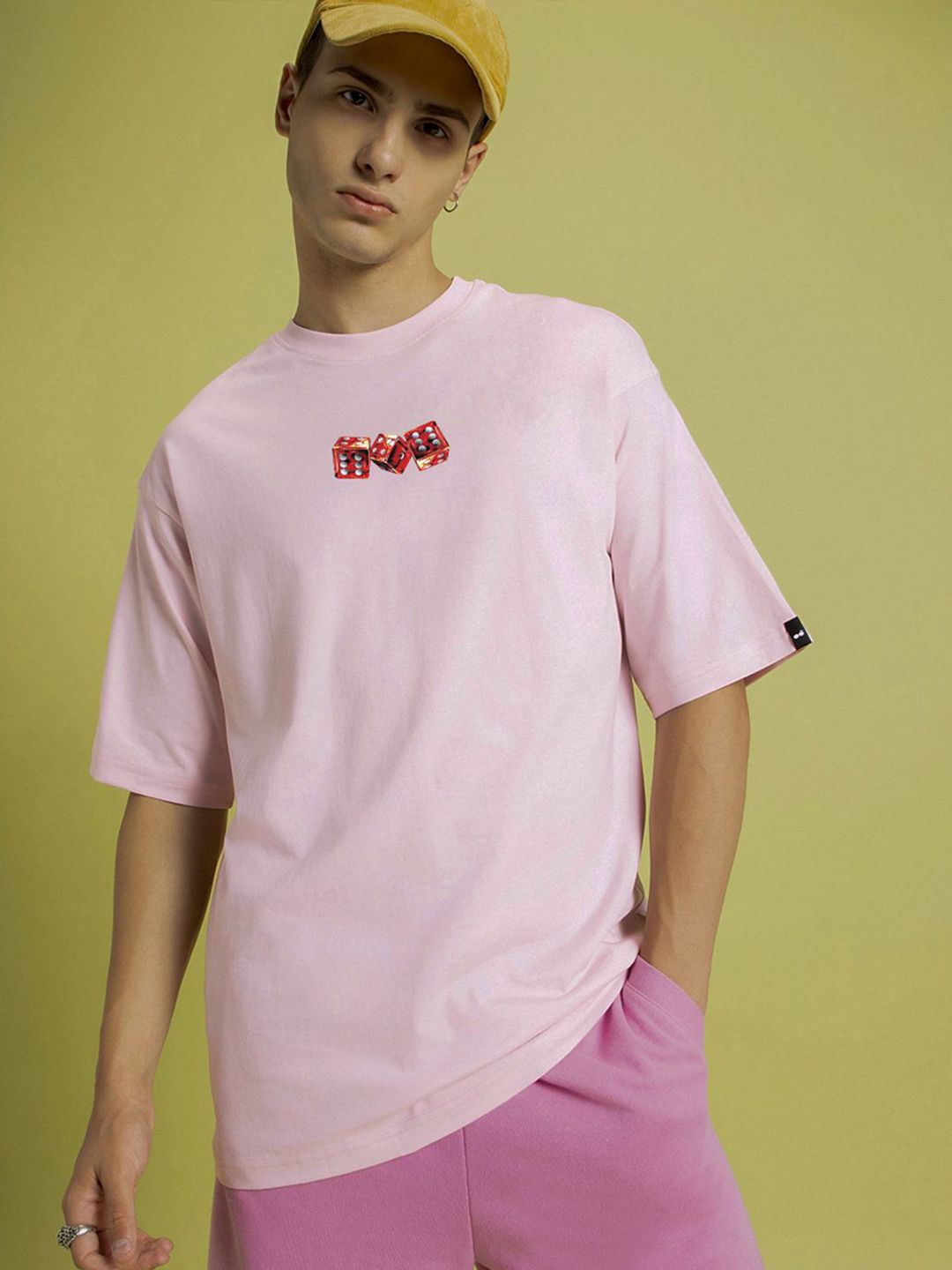 Bewakoof Men Typography Printed Round Neck Cotton Oversized T-shirt