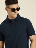 DILLINGER Men Solid Regular Fit Polo Collar T-shirt