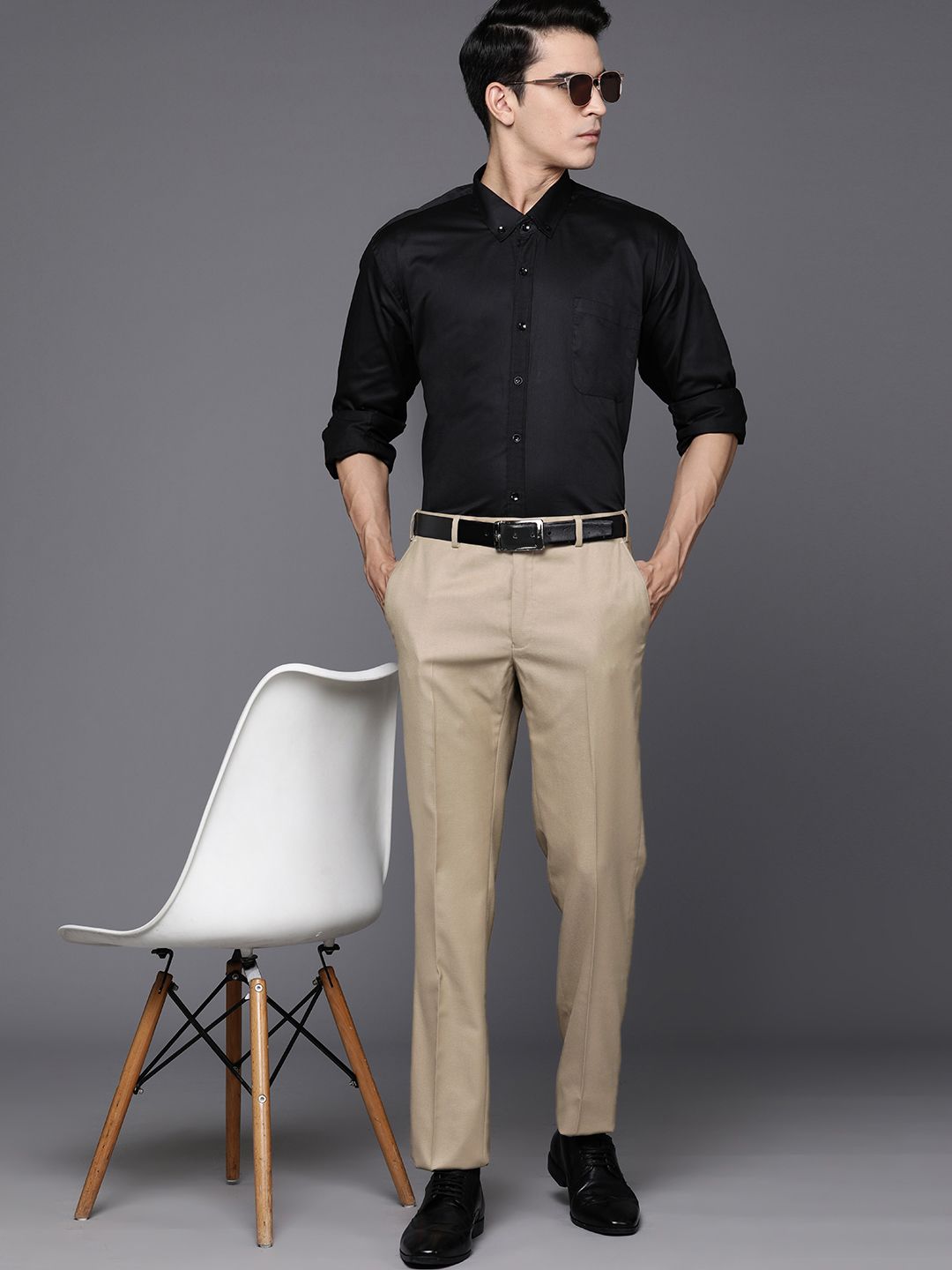 Raymond Men Slim Fit Formal Trousers