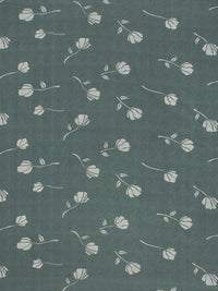 Story@home Grey Floral 186 TC Cotton 1 Double Bedsheet with 2 Pillow Covers