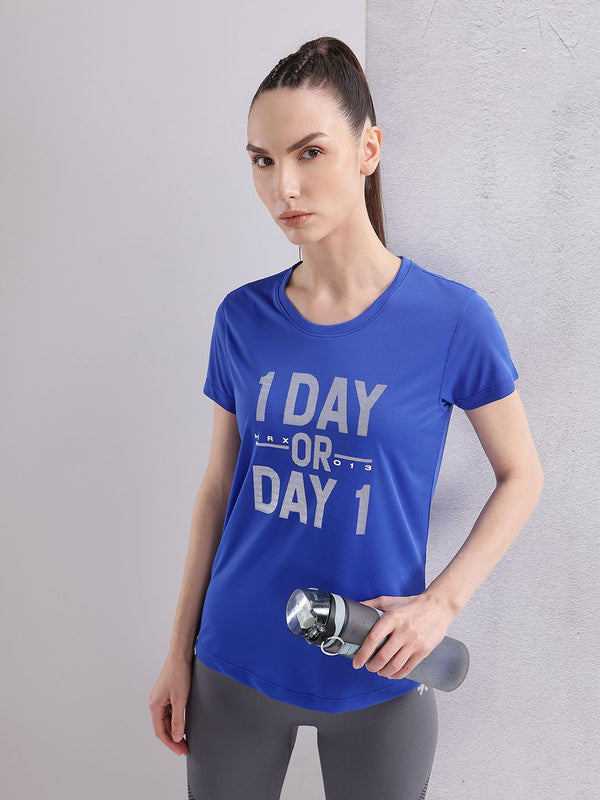HRX by Hrithik Roshan Women Printed Rapid-Dry Training T-shirt