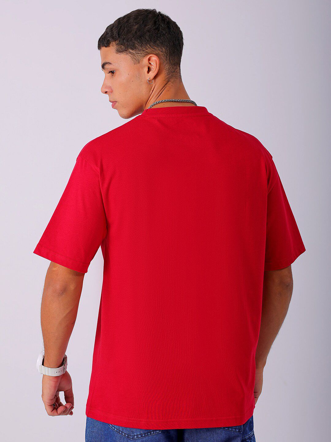 The Indian Garage Co Men Typography Printed Boxy Oversized T-shirt