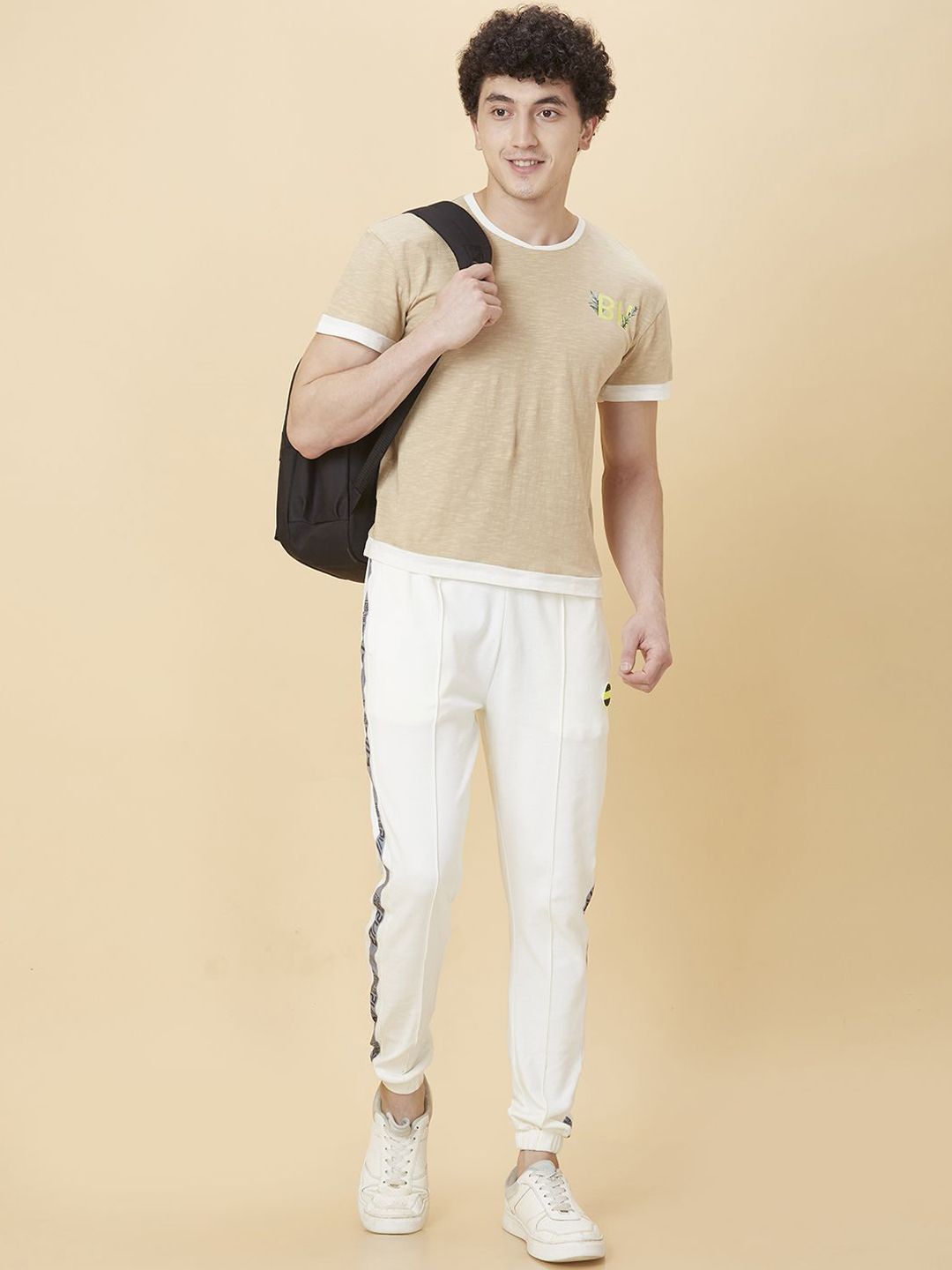 Being Human Men Mid Rise Drawstring Closure Joggers Track Pants