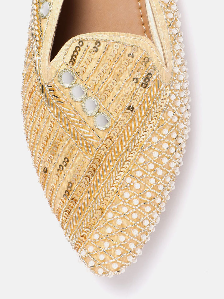 House of Pataudi Embellished Ethnic Mules