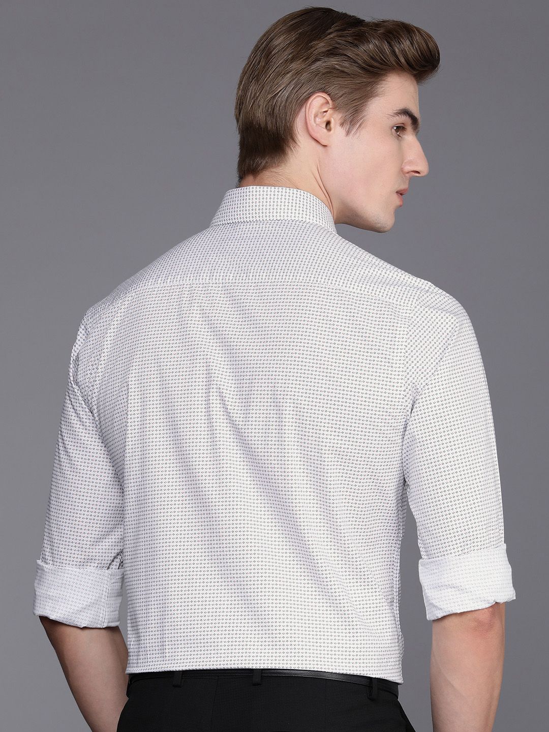 Raymond Pure Cotton Slim Fit Printed Formal Shirt
