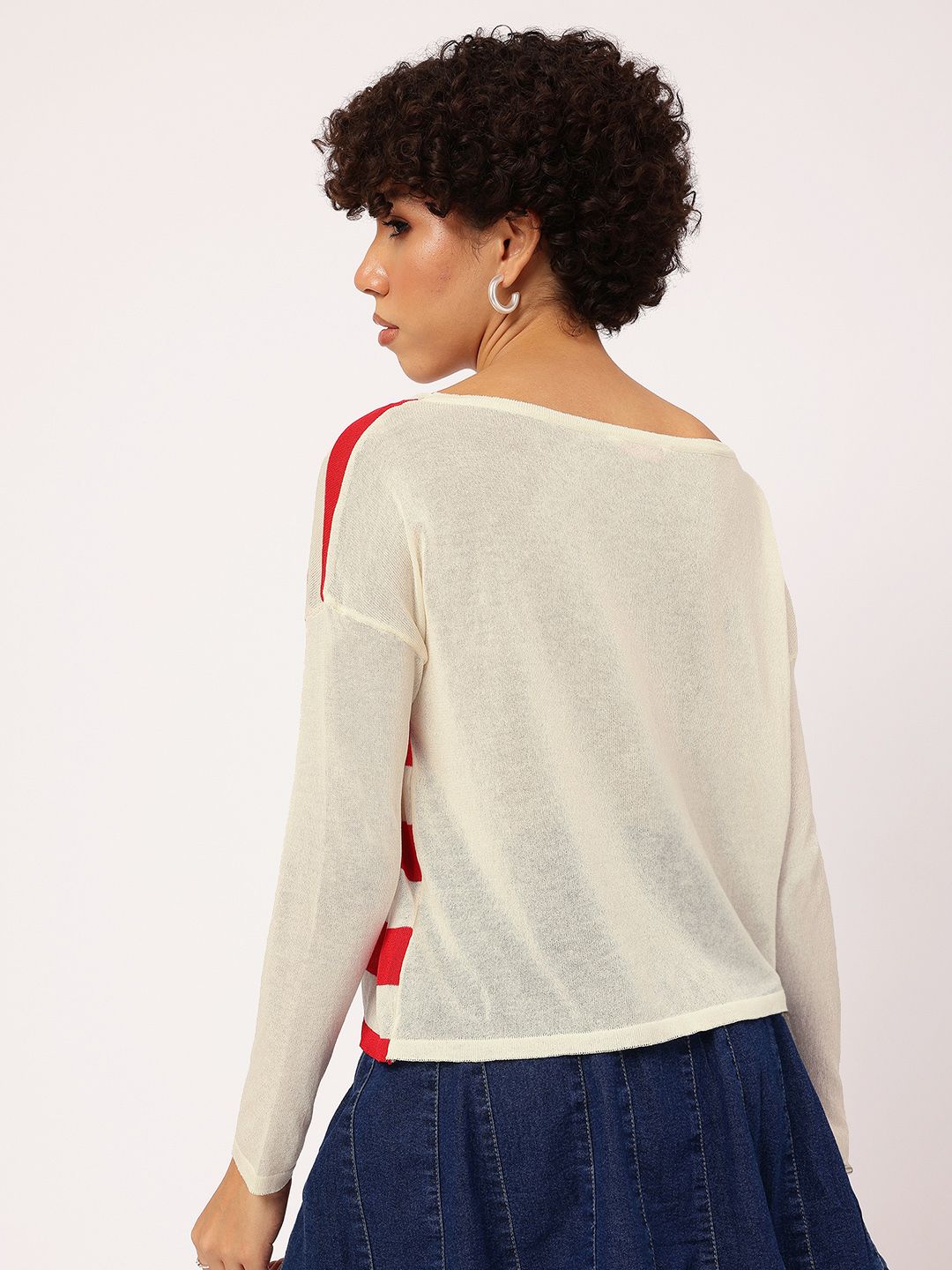 DressBerry Flag Frenzy Off-Shoulder Top