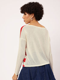 DressBerry Flag Frenzy Off-Shoulder Top