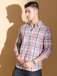 The Indian Garage Co Slim Fit Tartan Checked Twill Casual Shirt