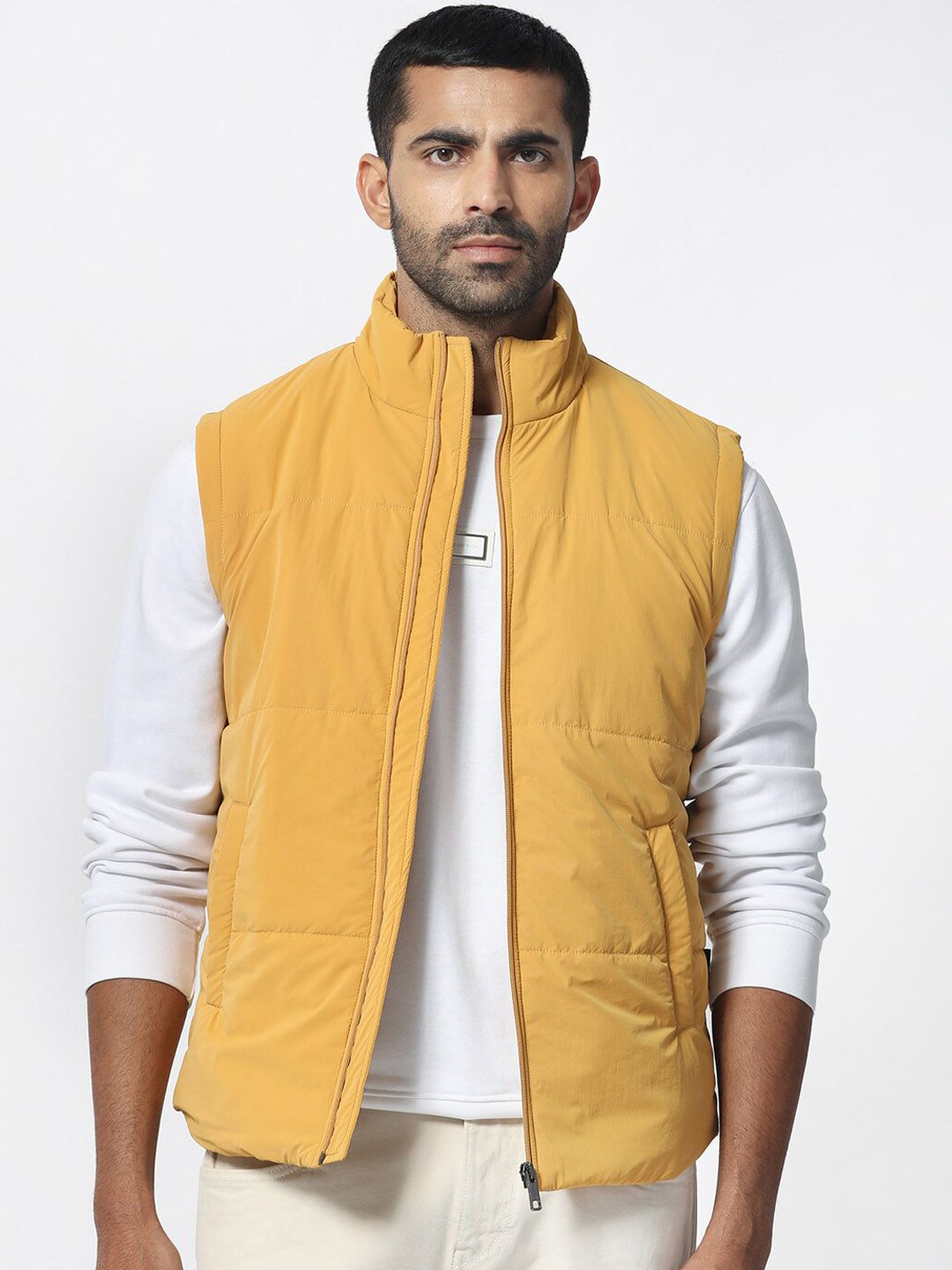 RARE RABBIT Men Colson Puffer Mock Collar Padded Jacket