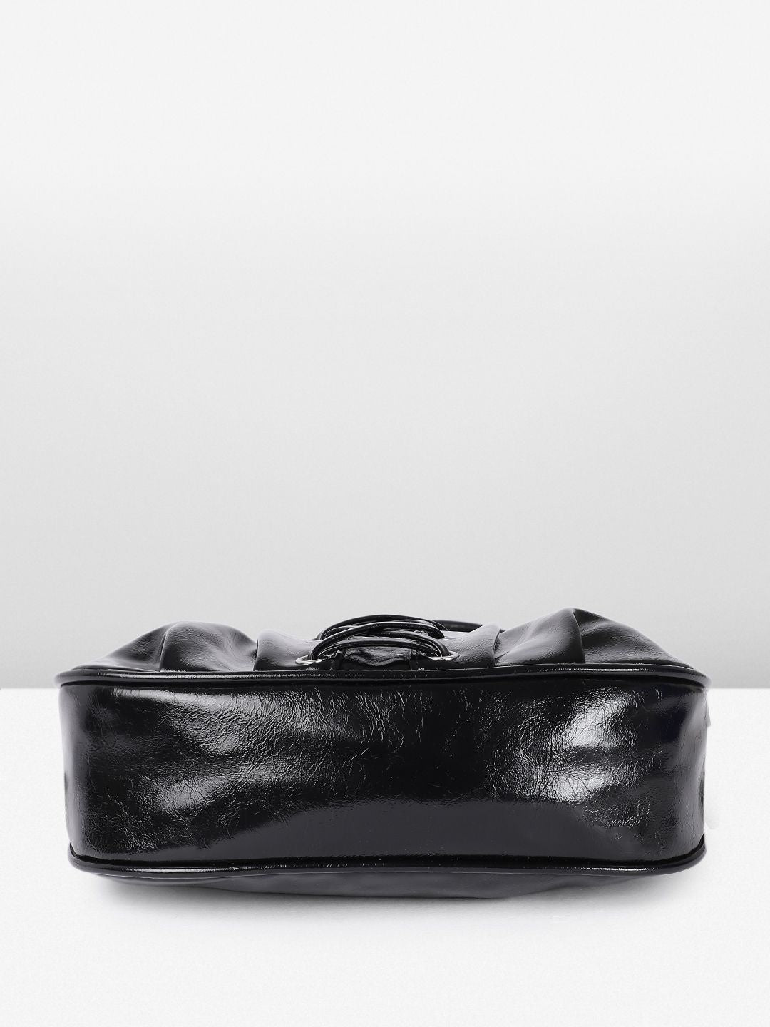 DressBerry Mini Hobo Bag with Lace-Up Detail