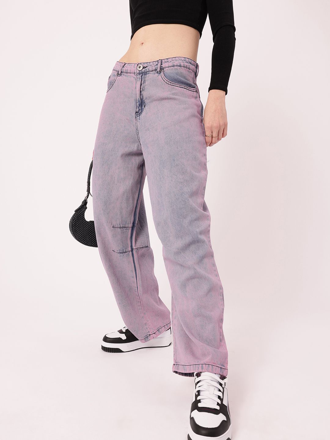 DressBerry Women Urban Chic Baggy Fit Faded Jeans