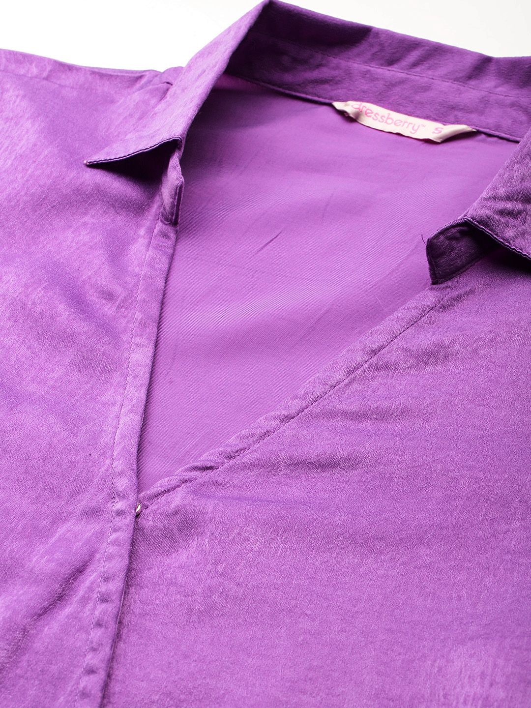 DressBerry Satin Finish Mini Wrap Dress