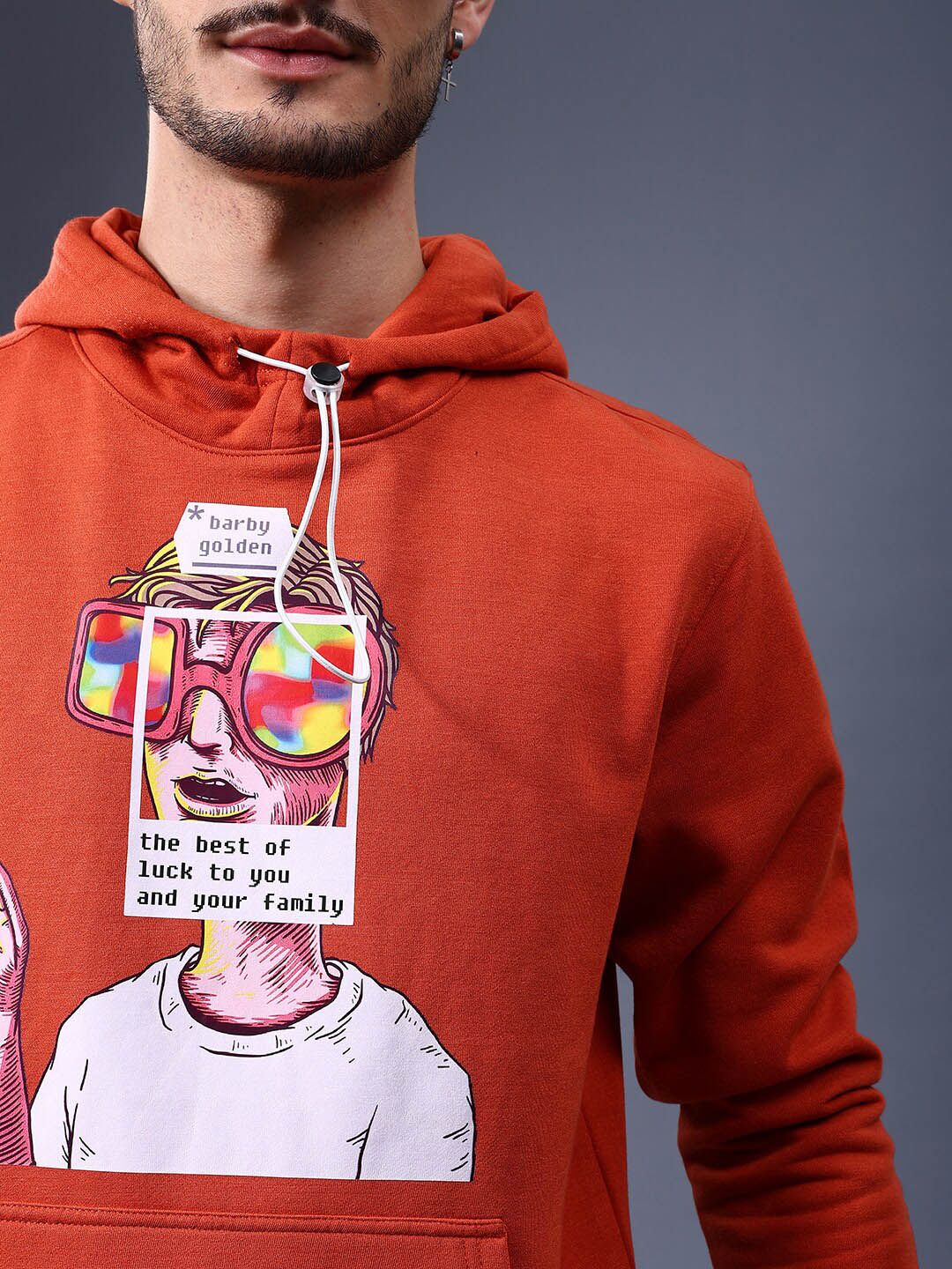 The Indian Garage Co Graphic Printed Hooded Sweatshirt