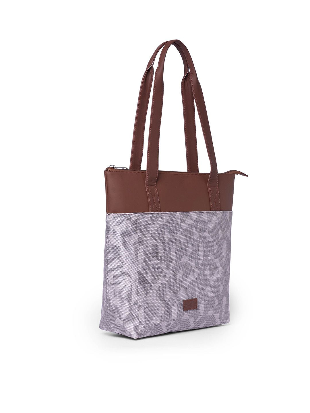 ZOUK Printed Shopper Jute Tote Bag