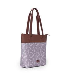 ZOUK Printed Shopper Jute Tote Bag