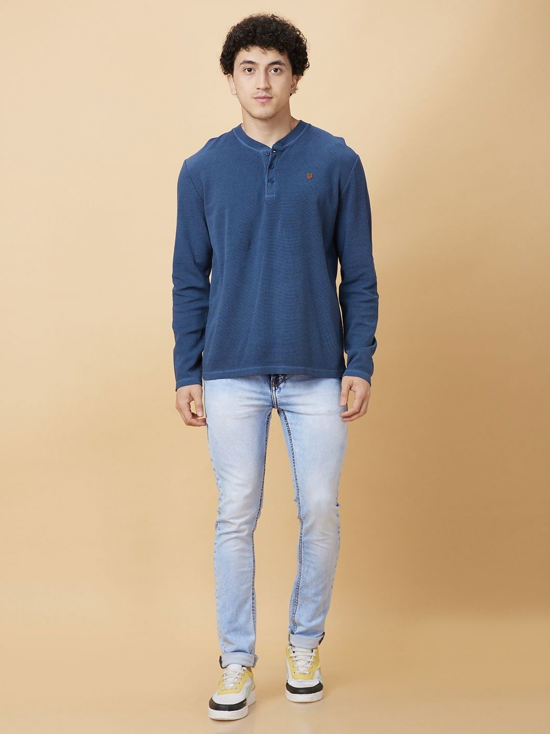 Being Human Men Mandarin Collar T-shirt