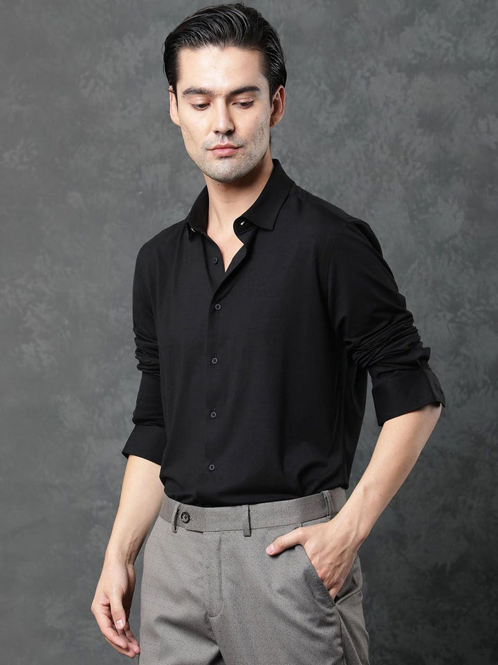 RARE RABBIT Men Solid Comfort Opaque Casual Shirt