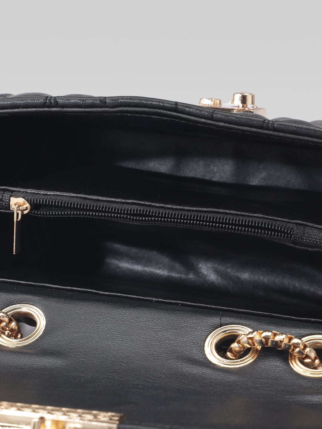 DressBerry Quilted Structured Shoulder Bag