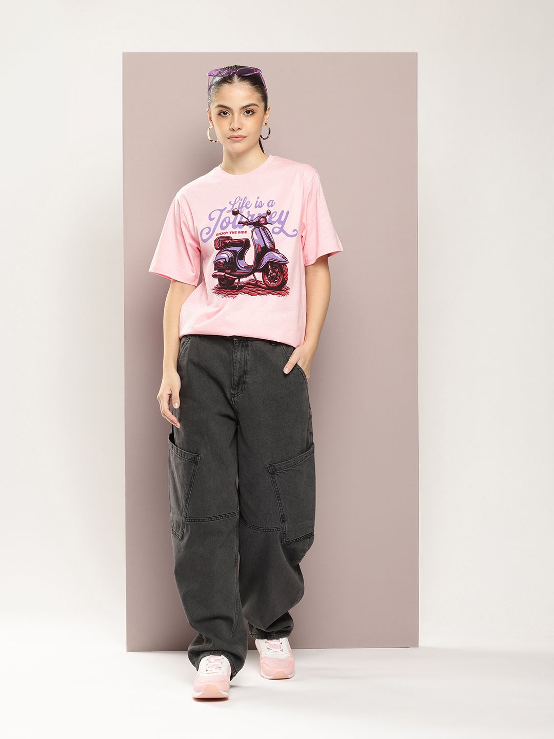 DILLINGER Women Graphic Printed Oversized T-shirt