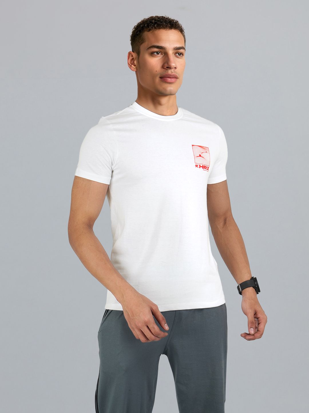 HRX by Hrithik Roshan Graphic Print Pure Cotton T-shirt