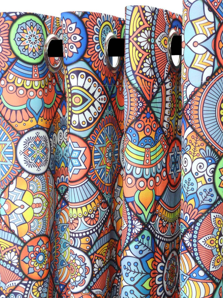 Cortina Multicoloured Single Printed Door Curtain