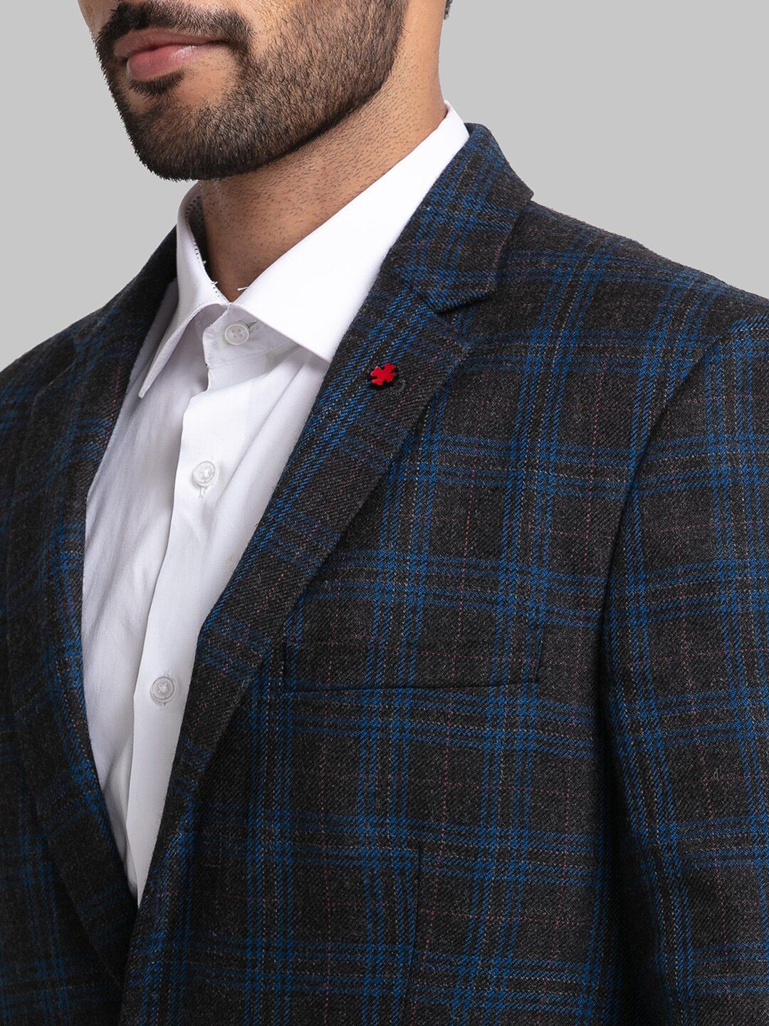 Raymond Men Checked Single Breasted Formal Blazers