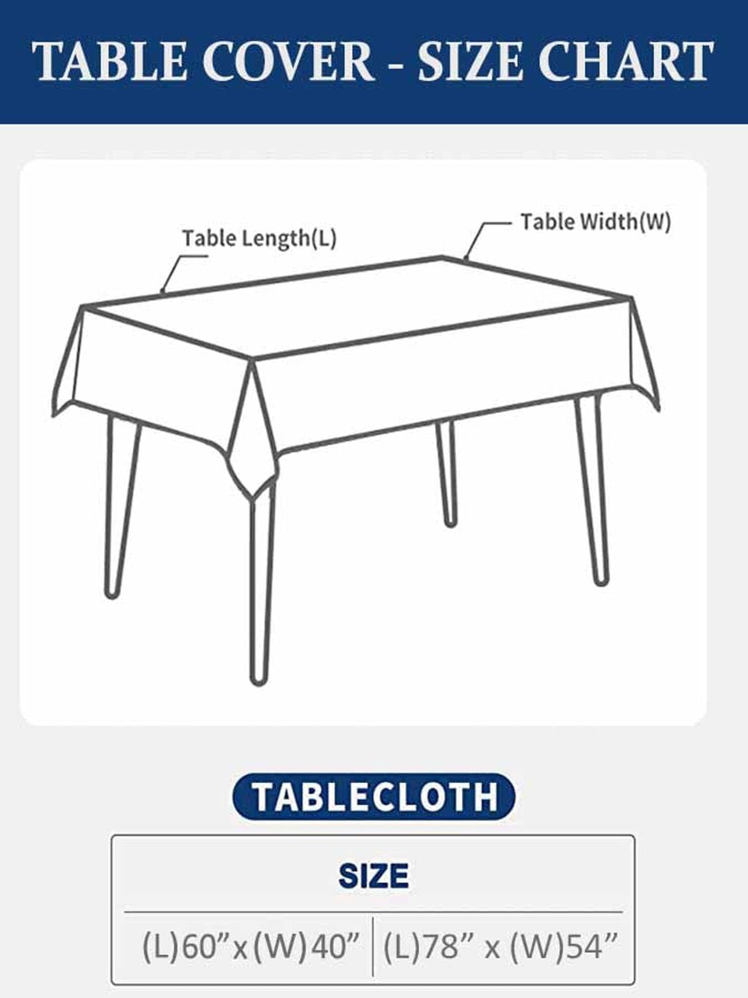 STITCHNEST Blue & White Printed Cotton Rectangular Table Cover